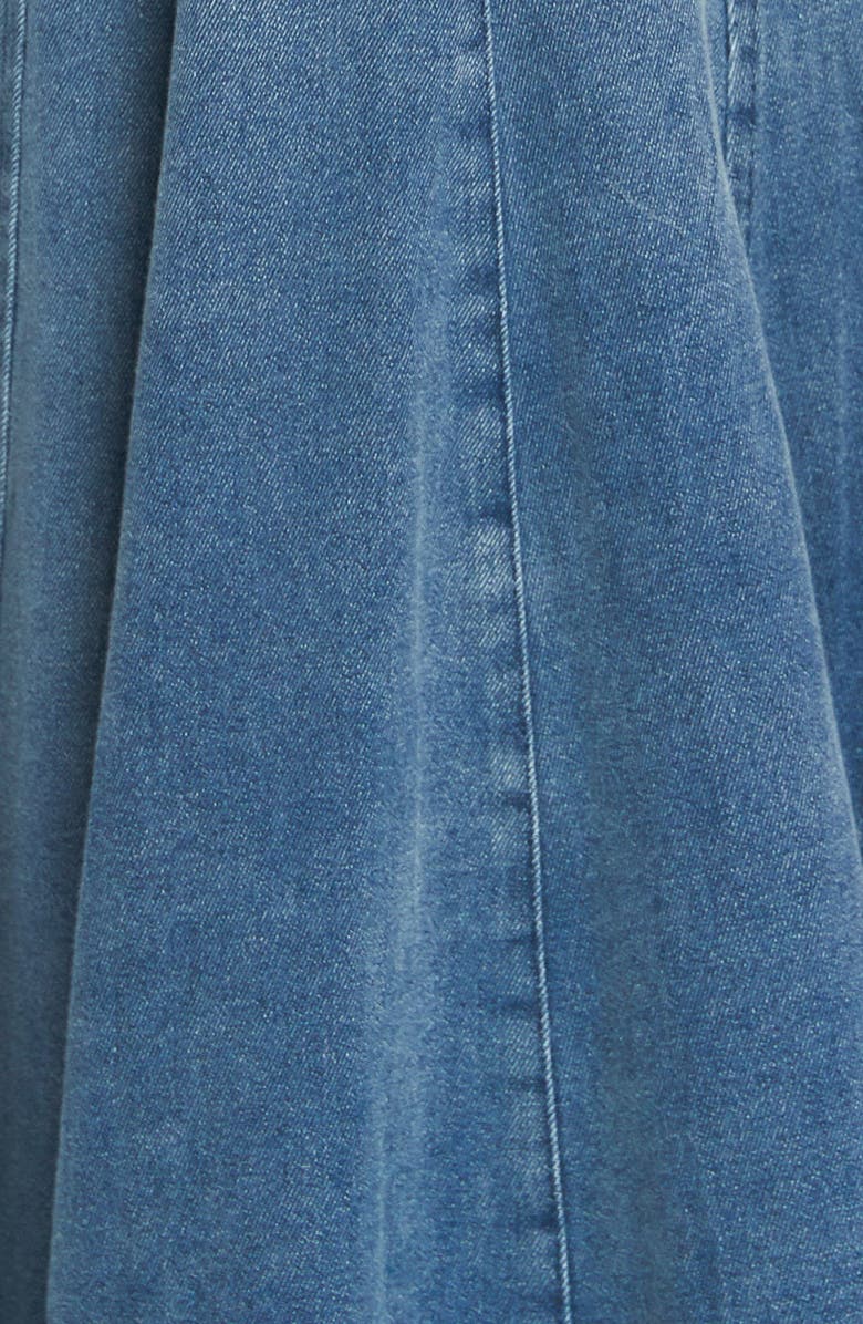 FLYING TOMATO Denim Midi Dress, Alternate, color, 