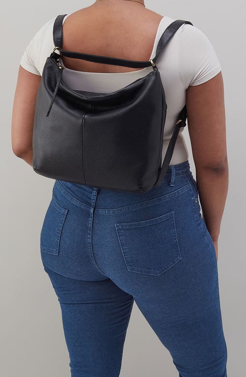 Hobo Emily Convertible Leather Backpack In Black