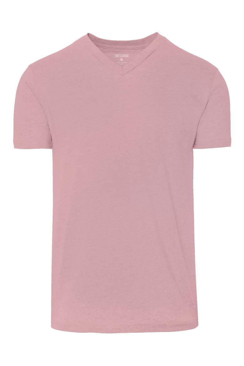 Short Sleeve V-Neck T-Shirt, Alternate, color, LIGHT HEATHER BOYSENBERRY