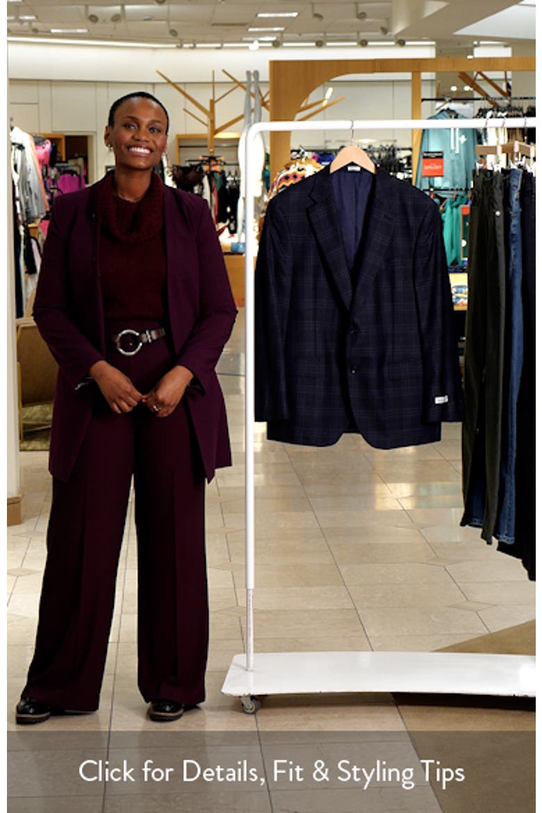 Flynn Classic Fit Navy Windowpane Check Wool Sport Coat video