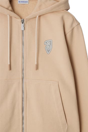 【BURBERRY】EKD ZIP-UP HOODIE EKD Badge Cotton Zip Hoodie in Black - Men | Burberry® Official