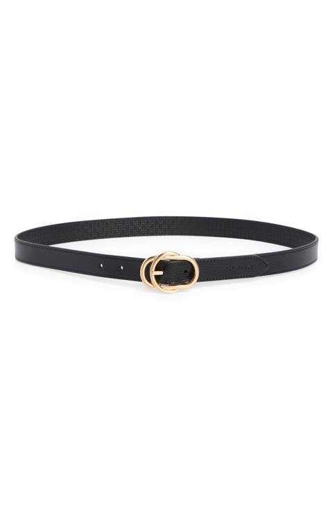 Leather Double Ring Belt