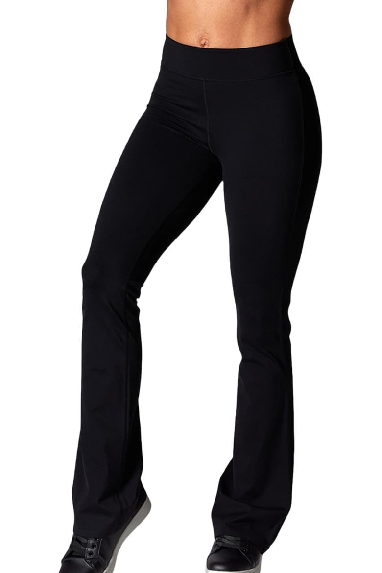 High Waisted Bootcut, Alternate, color, EBONY