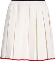 Thom Browne Pleated Wool & Cashmere Knit Miniskirt