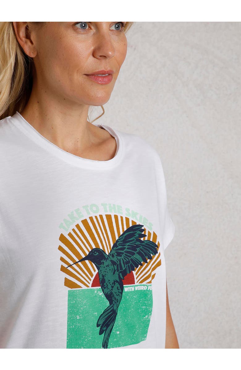 Weird Fish Fly Free Slub Graphic T-Shirt, Alternate, color, White