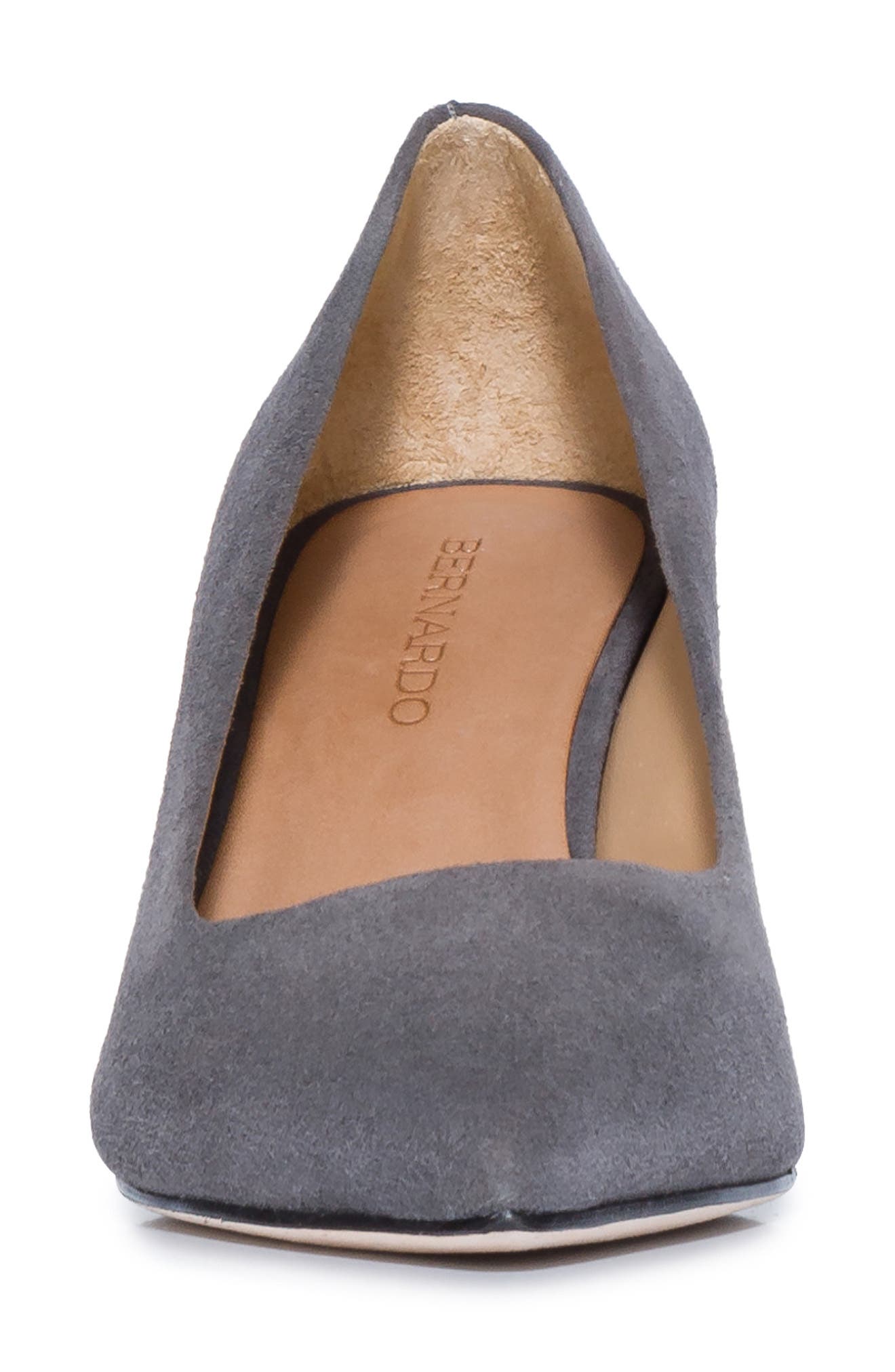 Bernardo Footwear Giselle Pump, Alternate, color, Mink Grey Suede