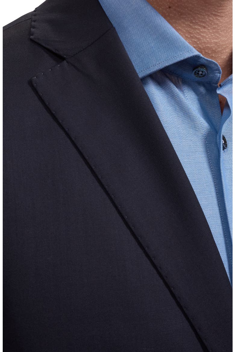 Two-Button Stretch Virgin Wool Blazer, Alternate, color, NAVY
