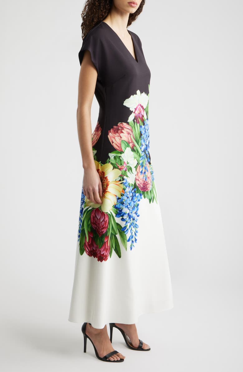 Elie Tahari The Iris Spring Meadow Dress, Alternate, color, Spring Meadow Print