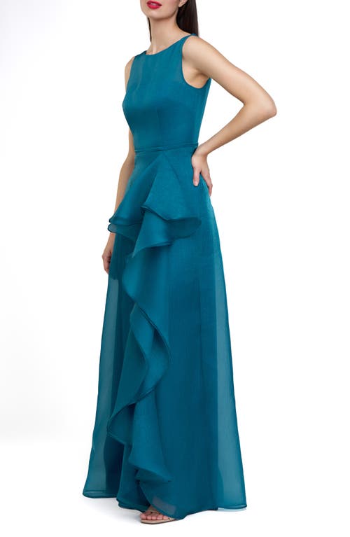 JS COLLECTIONS JS COLLECTIONS NIKITA CASCADE RUFFLE ORGANZA GOWN