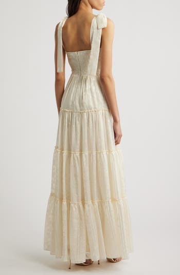 Andrea Jacquard Maxi Cocktail Dress