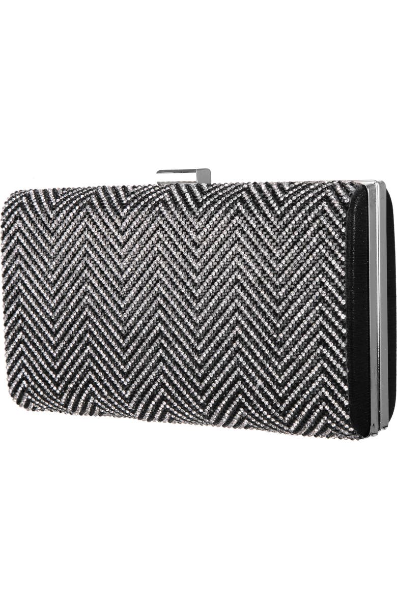 Nina Laken Crystal Embellished Box Clutch, Alternate, color,