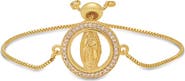 HMY JEWELRY Our Lady Pavé CZ Halo Slide Bracelet