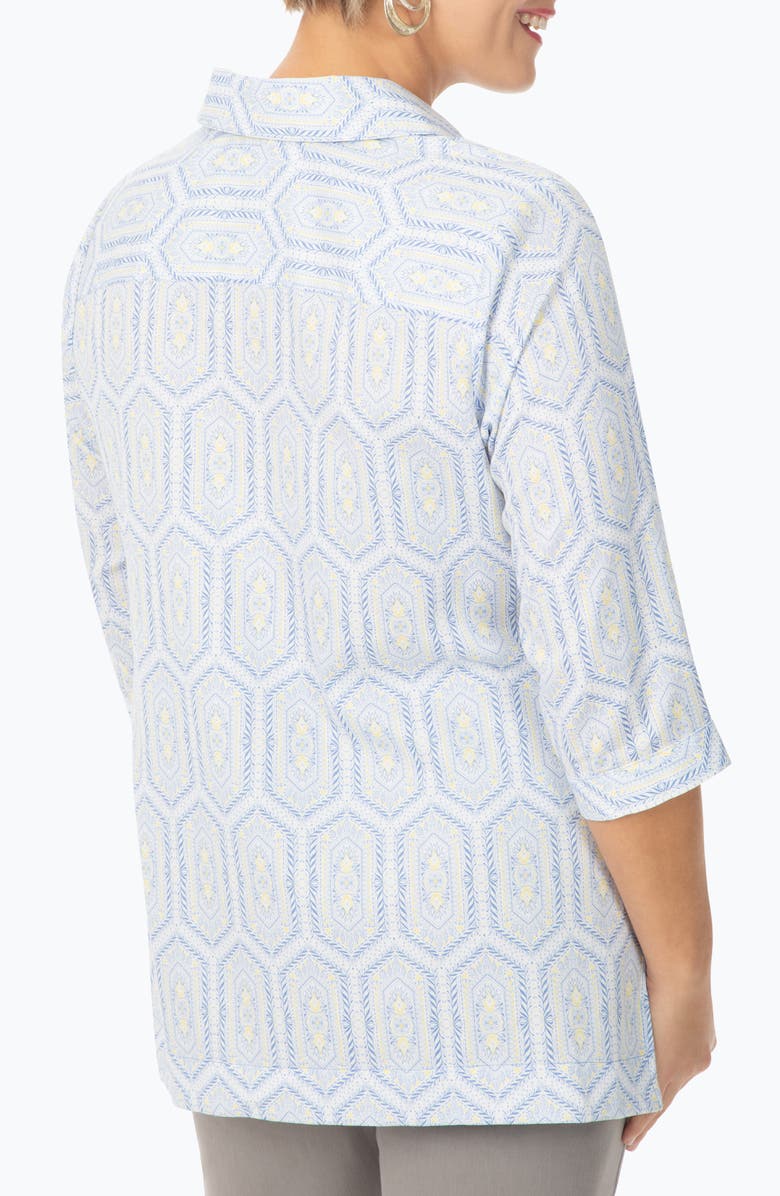 Foxcroft Angel Tile Print Tunic Top, Alternate, color,