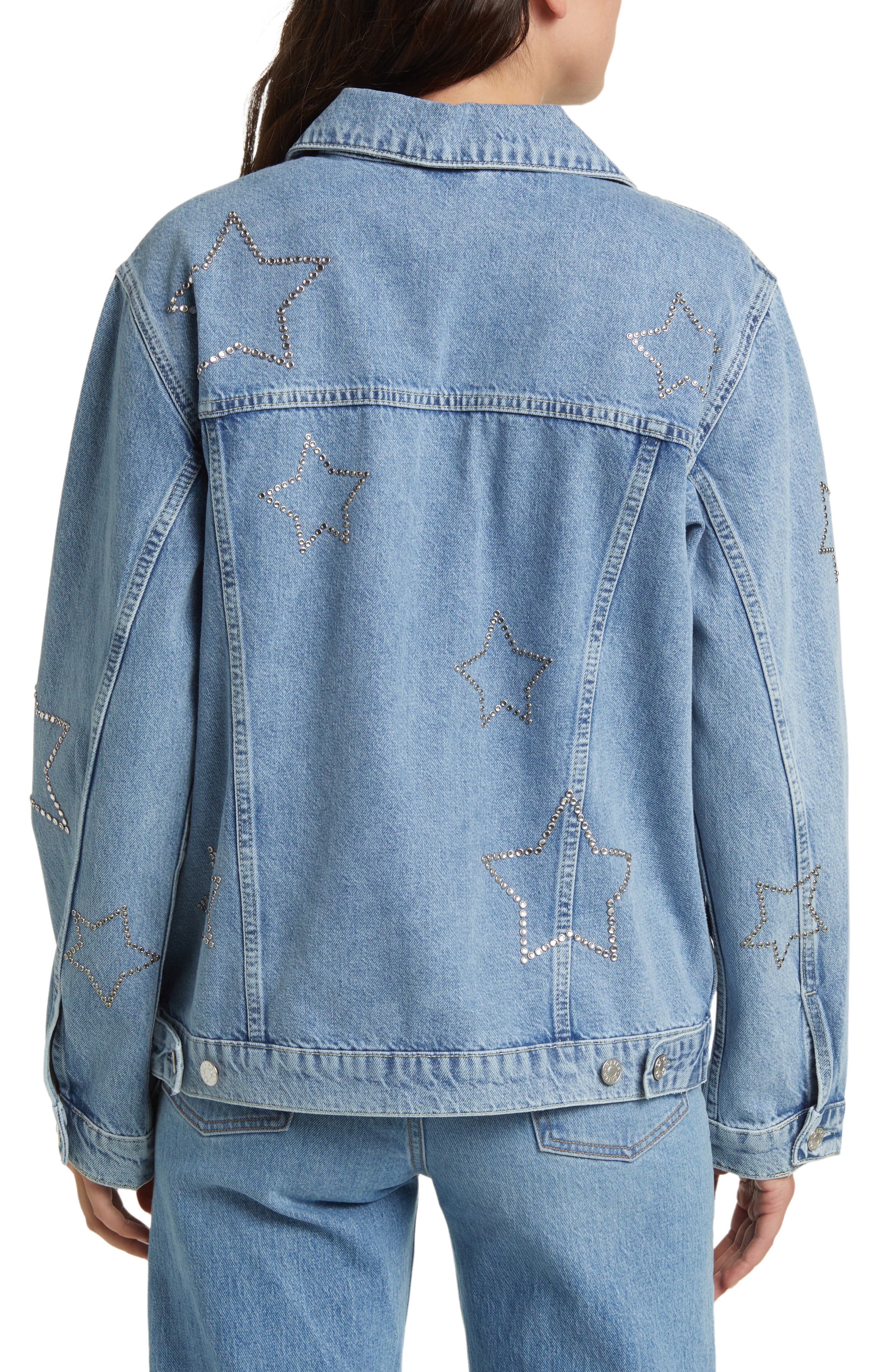 Grove Embellished Boyfriend Trucker Denim Jacket - image 2