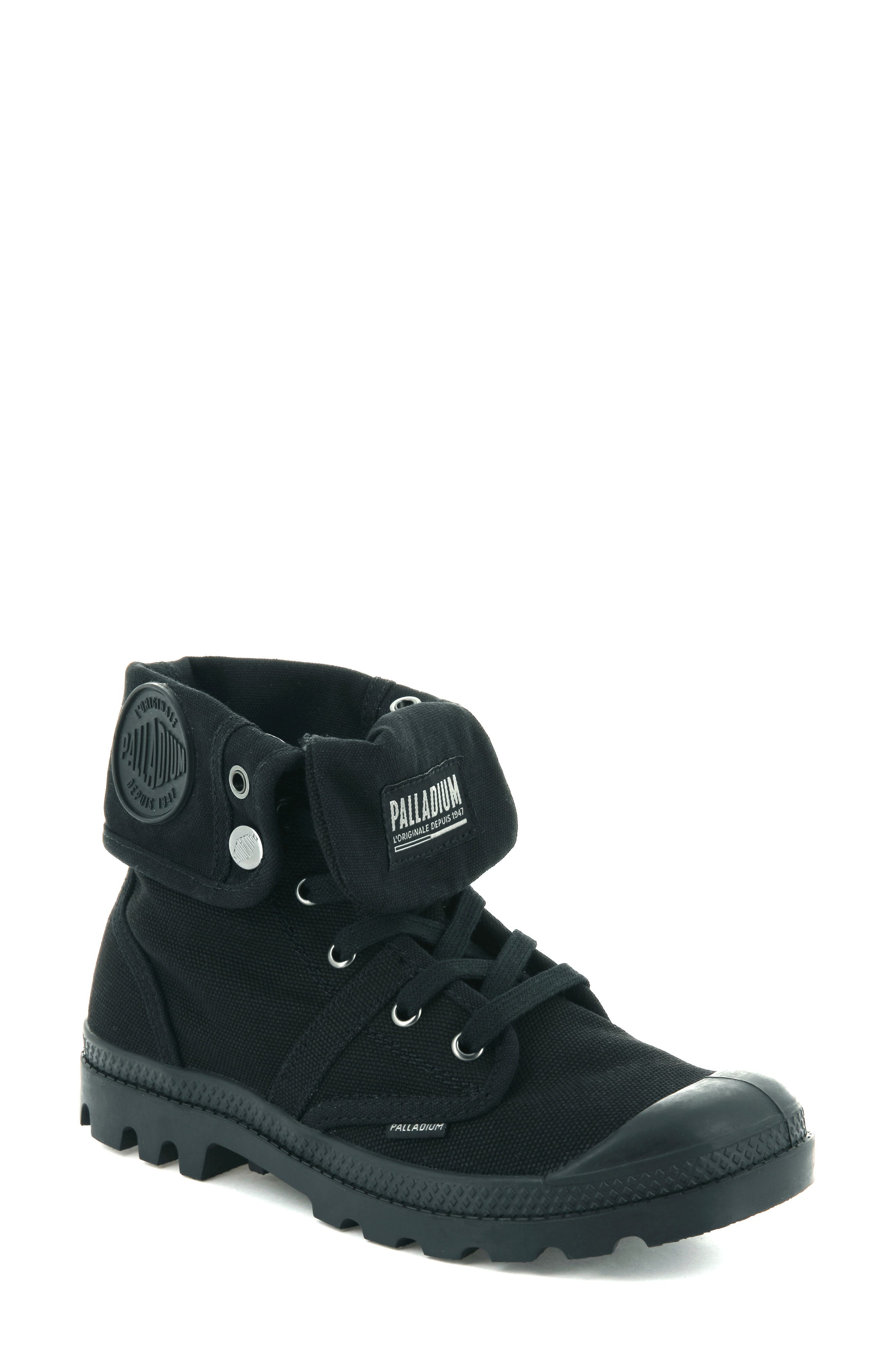 Pallabrouse Cuff Bootie, Main, color, BLACK/ BLACK