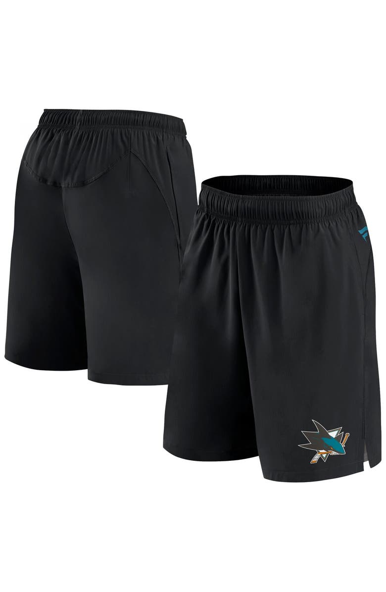 FANATICS Men's Fanatics Branded  Black San Jose Sharks Authentic Pro Tech Shorts, Main, color, 