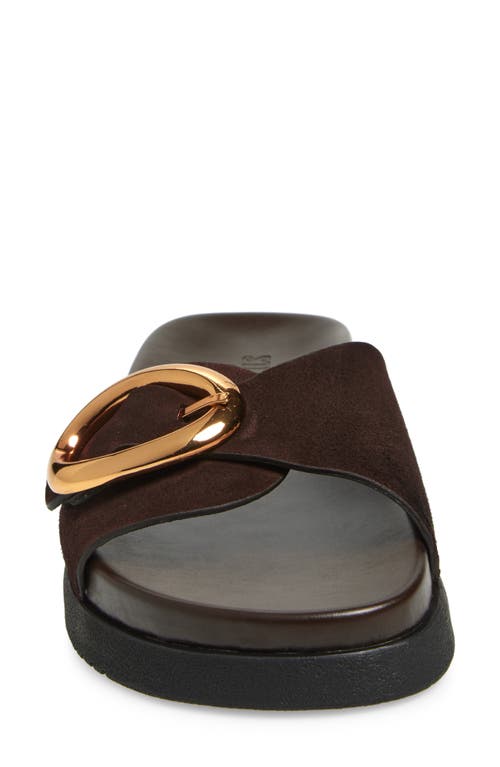 Shop Steve Madden Mandie Slide Sandal In Brown Sued