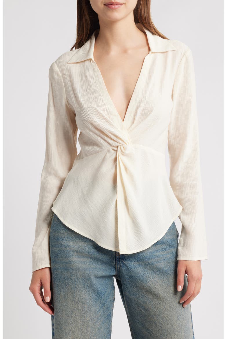 Twist Front Top, Main, color, CREAM