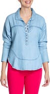 APNY Grommet Henley Chambray Top