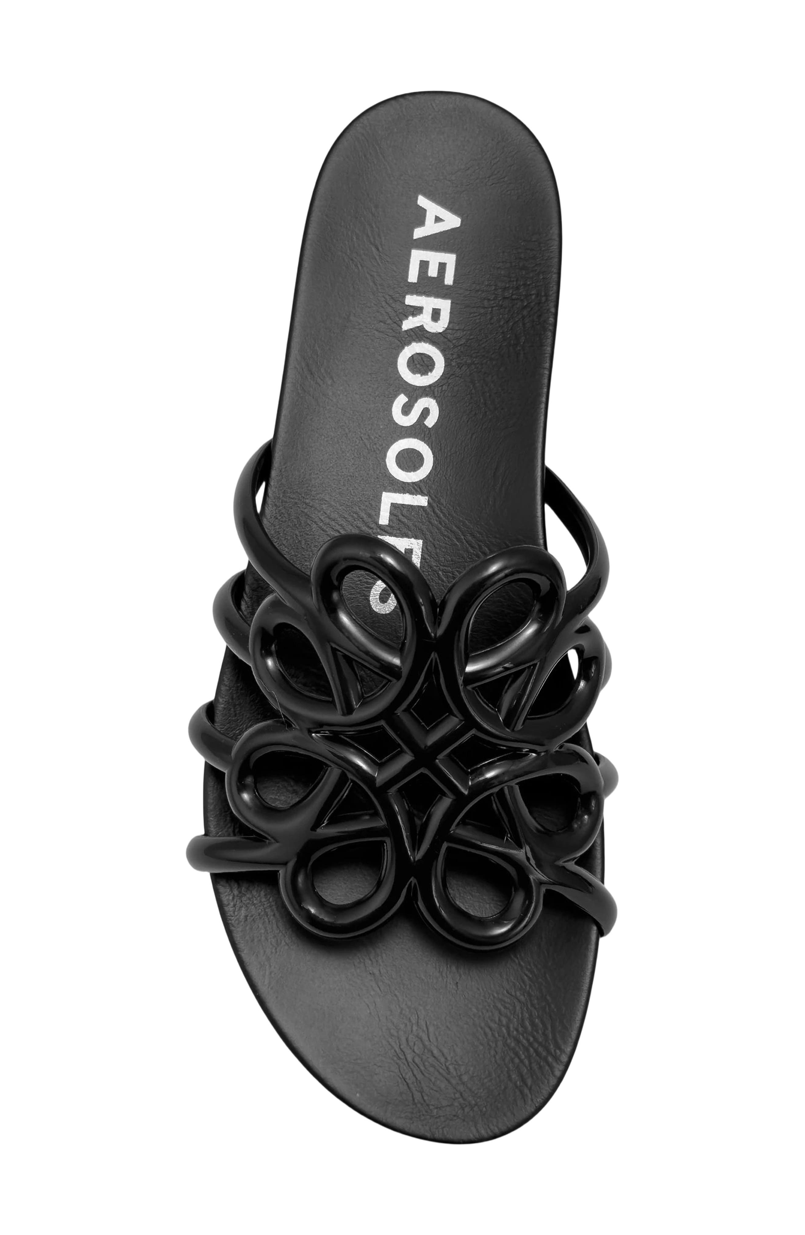 Aerosoles Frida Slide Sandal, Alternate, color, Black Transluscent Tpu