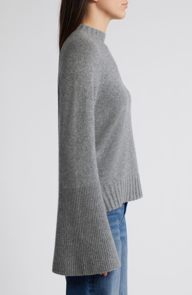 PAIGE Laurel Metallic Bell Sleeve Sweater, Alternate, color, Cloudy Heather Grey