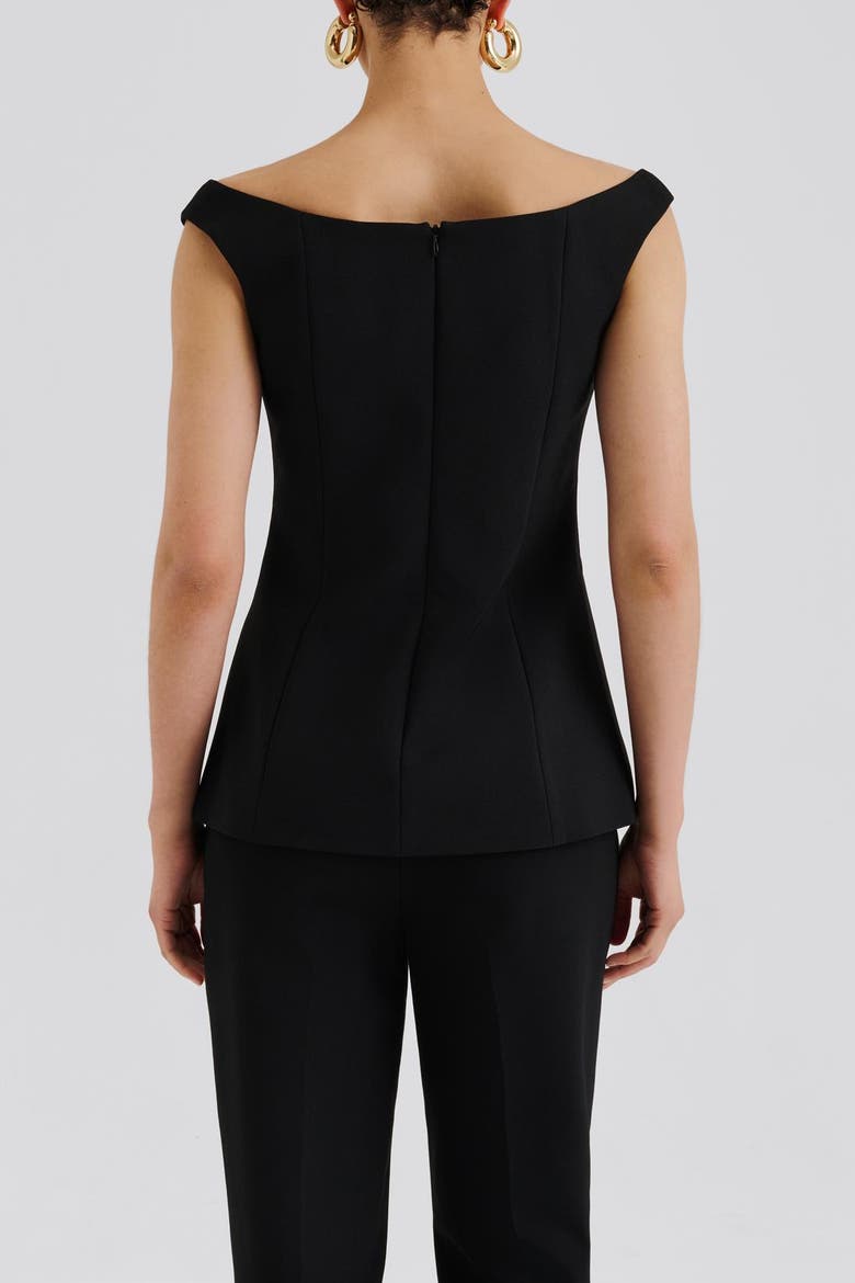 Diora Half Off Shoulder Top, Alternate, color, Black