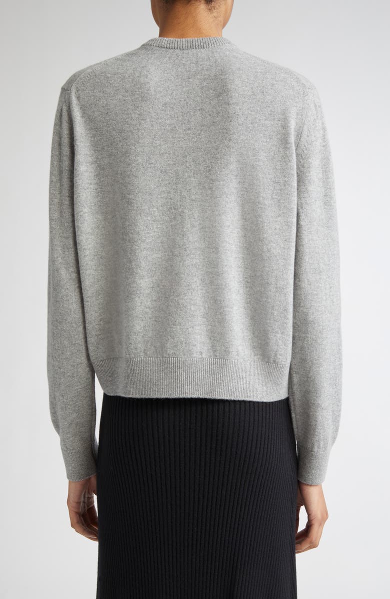 Johnstons of Elgin Classic Cashmere Crewneck Cardigan, Alternate, color, Light Grey