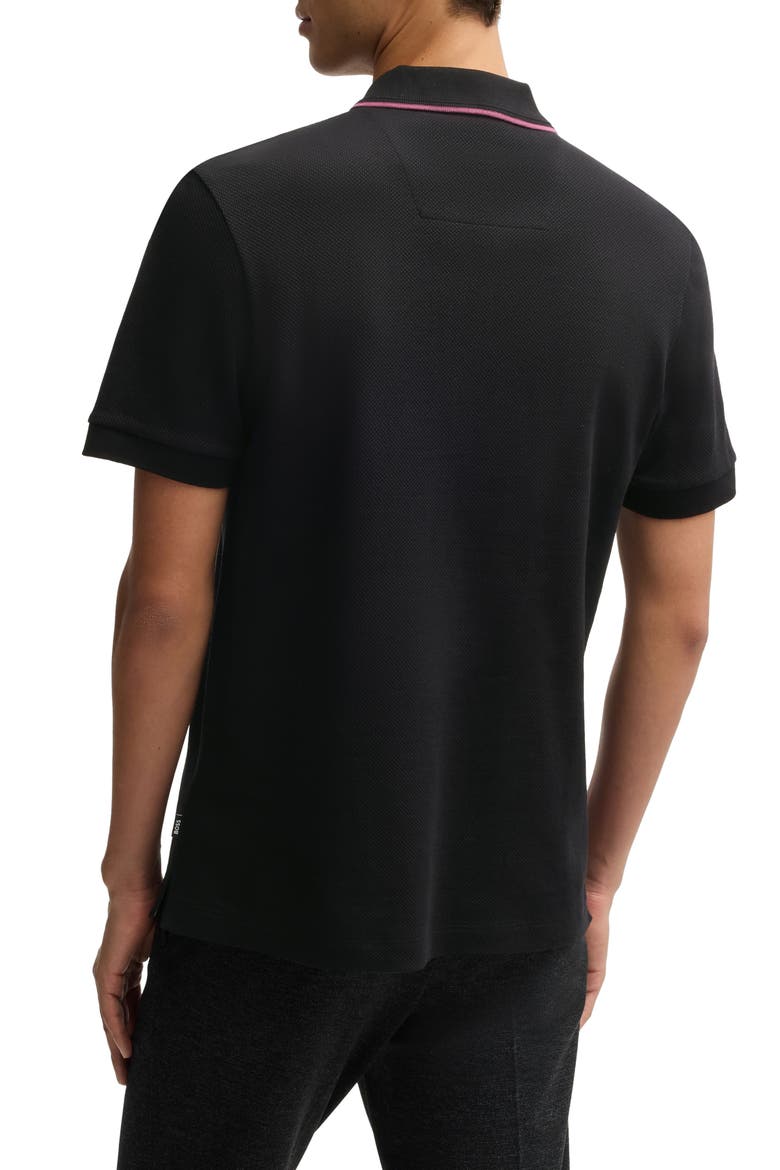 Paras Quarter Zip Cotton Polo, Alternate, color, BLACK