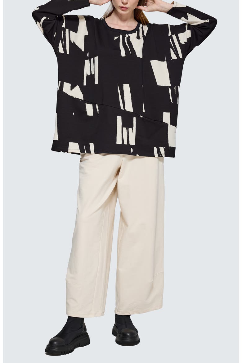 Marilla Printed Pocket Tunic, Alternate, color, Ivory Black