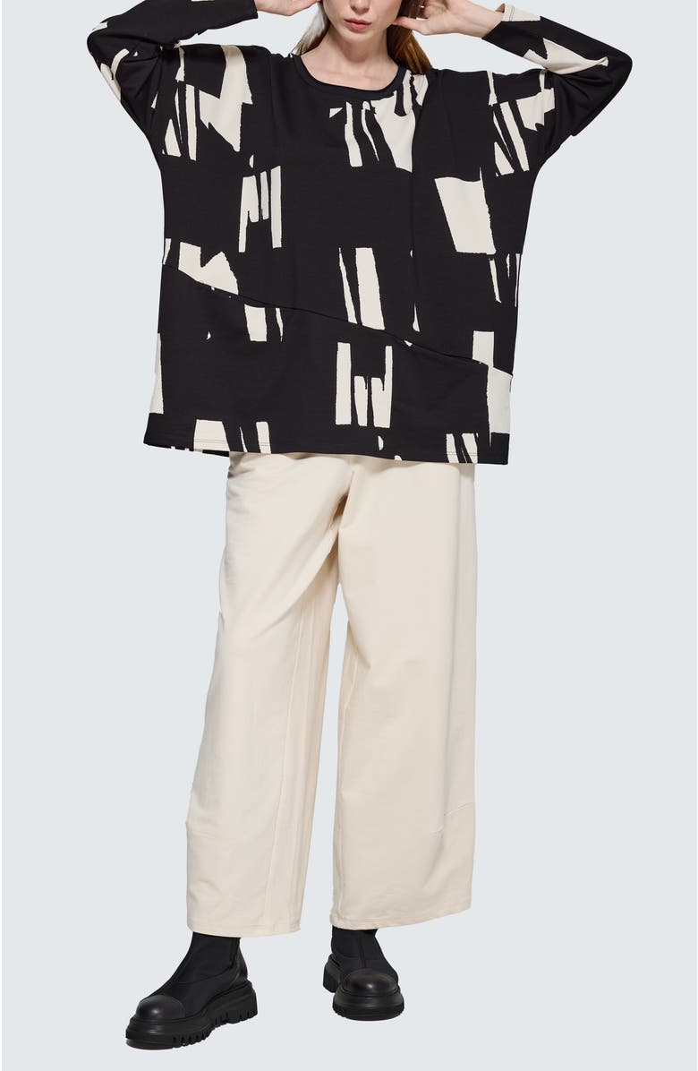 LUUKAA Marilla Printed Pocket Tunic, Alternate, color, Ivory Black