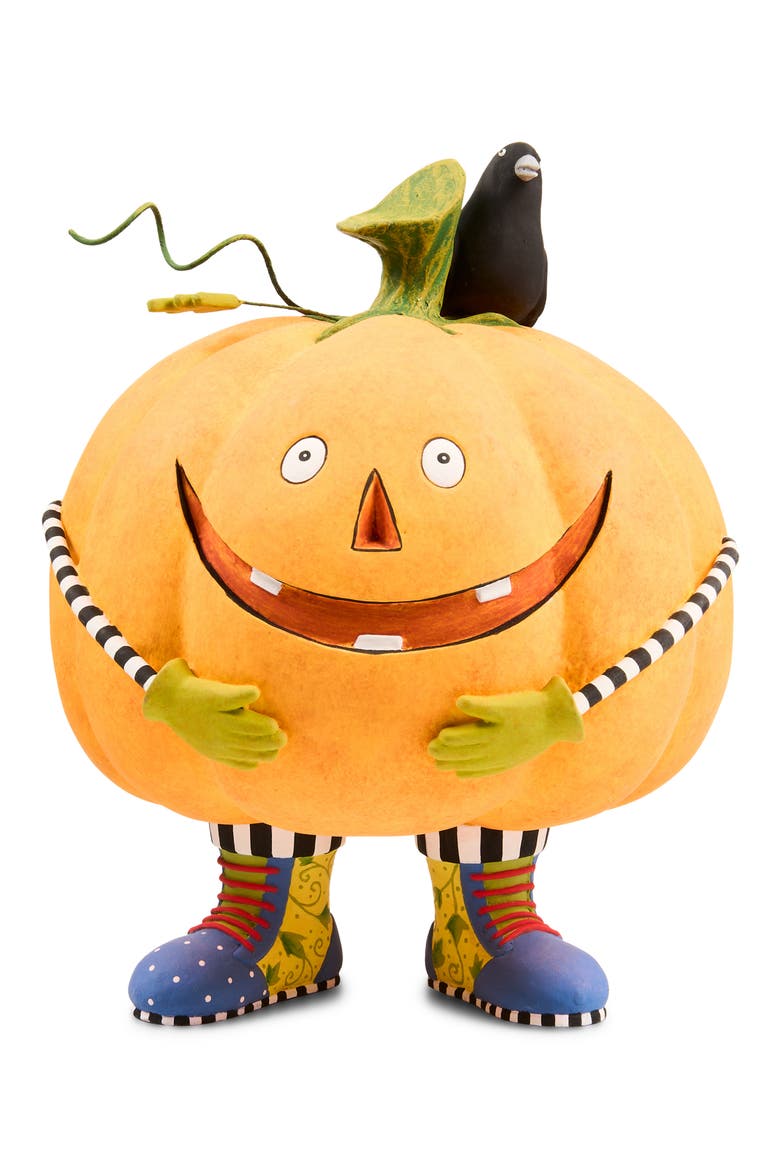 Patience Brewster Corbet Pumpkin Ornament, Main, color, ORANGE