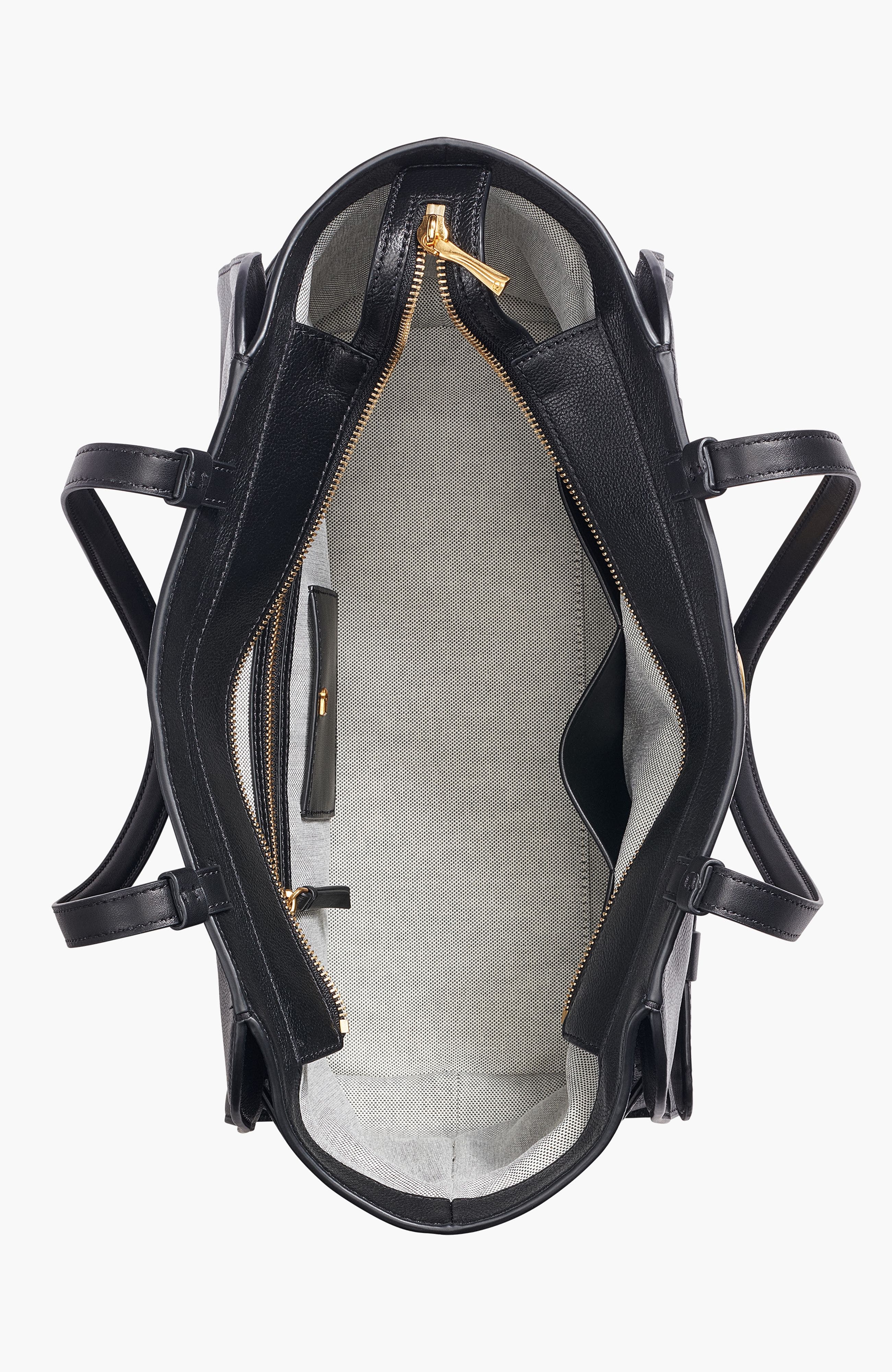 Large Keaton Tote, Alternate, color, Black/Gold