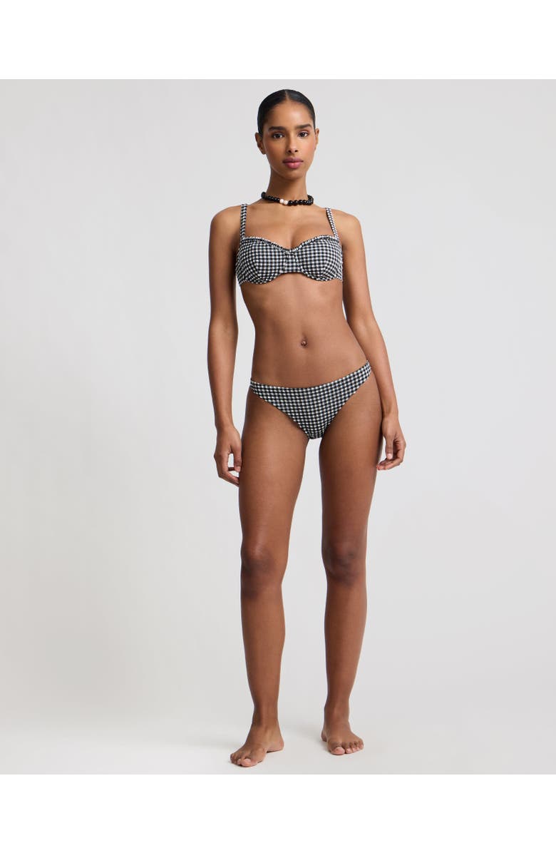 Onia Marilyn Underwire Bikini Top, Alternate, color, Black/White