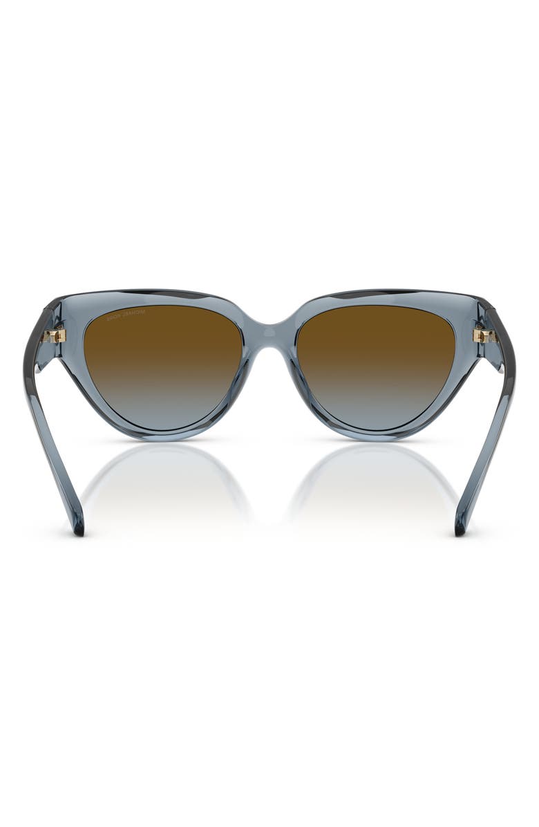 Michael Kors 55mm Gradient Cat Eye Sunglasses, Alternate, color, Denim / Brown Blue