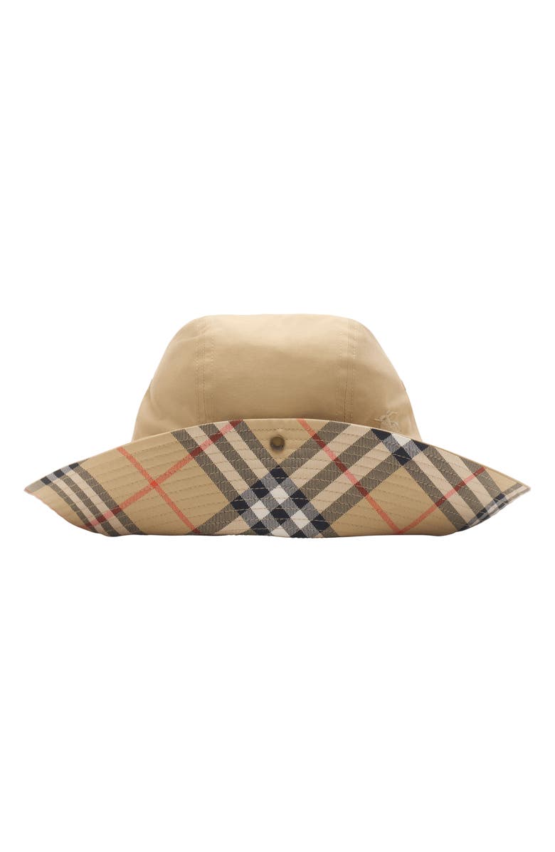 Burberry All Weather Gabardine Bucket Hat, Alternate, color, Flax