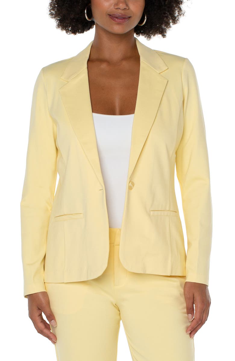 Liverpool Fitted Knit Blazer, Main, color, Banana