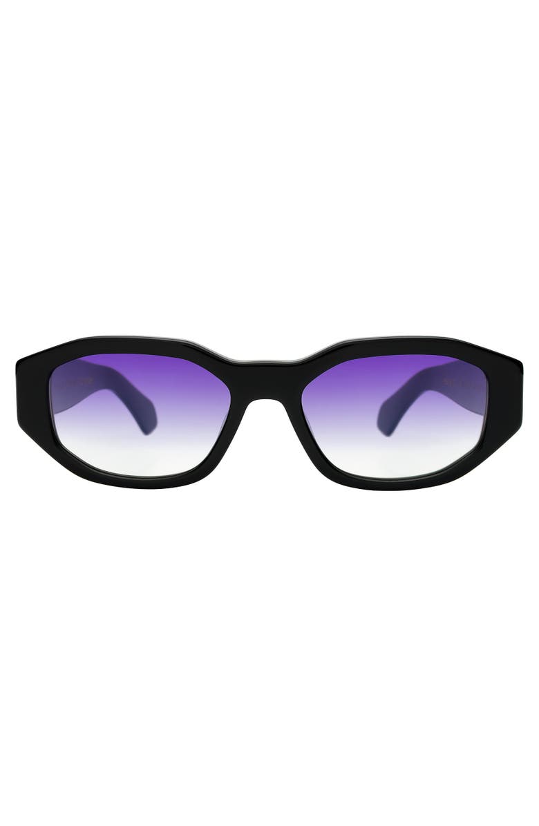 Illesteva Cassette Sunglasses, Alternate, color, Black / Mint