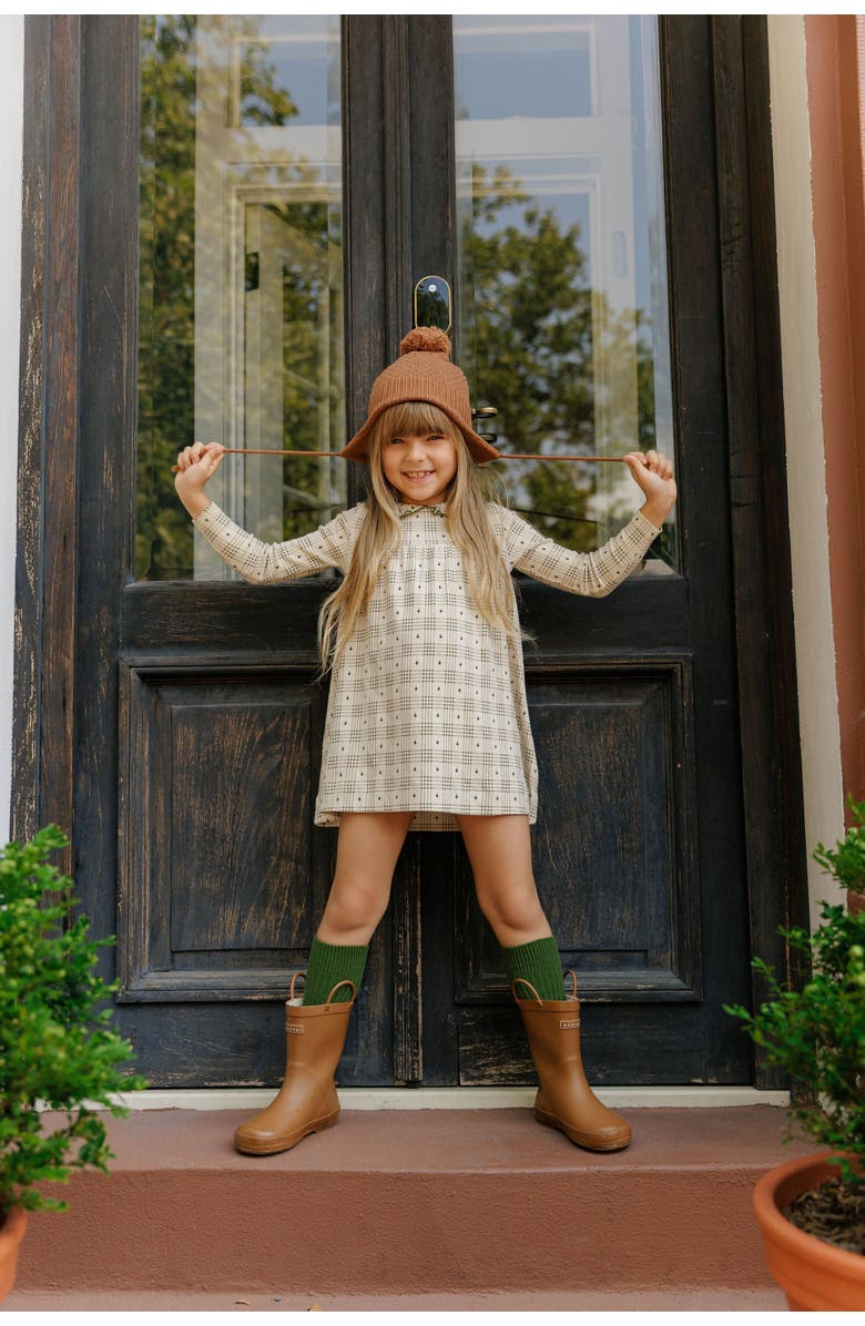 Ely's & Co. Cotton Floral Plaid Collection - Dress, Alternate, color, Tan