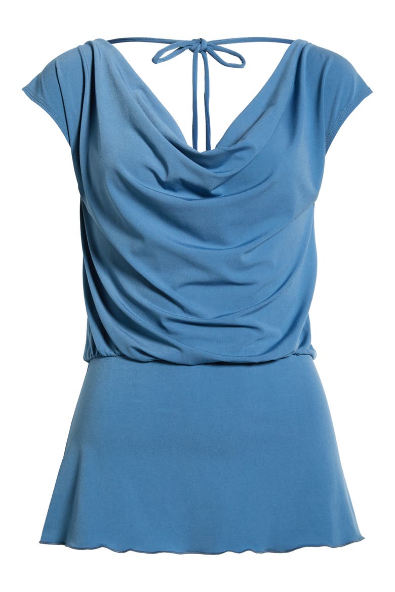 Maya Cowl Neck Minidress, Alternate, color, BLUE