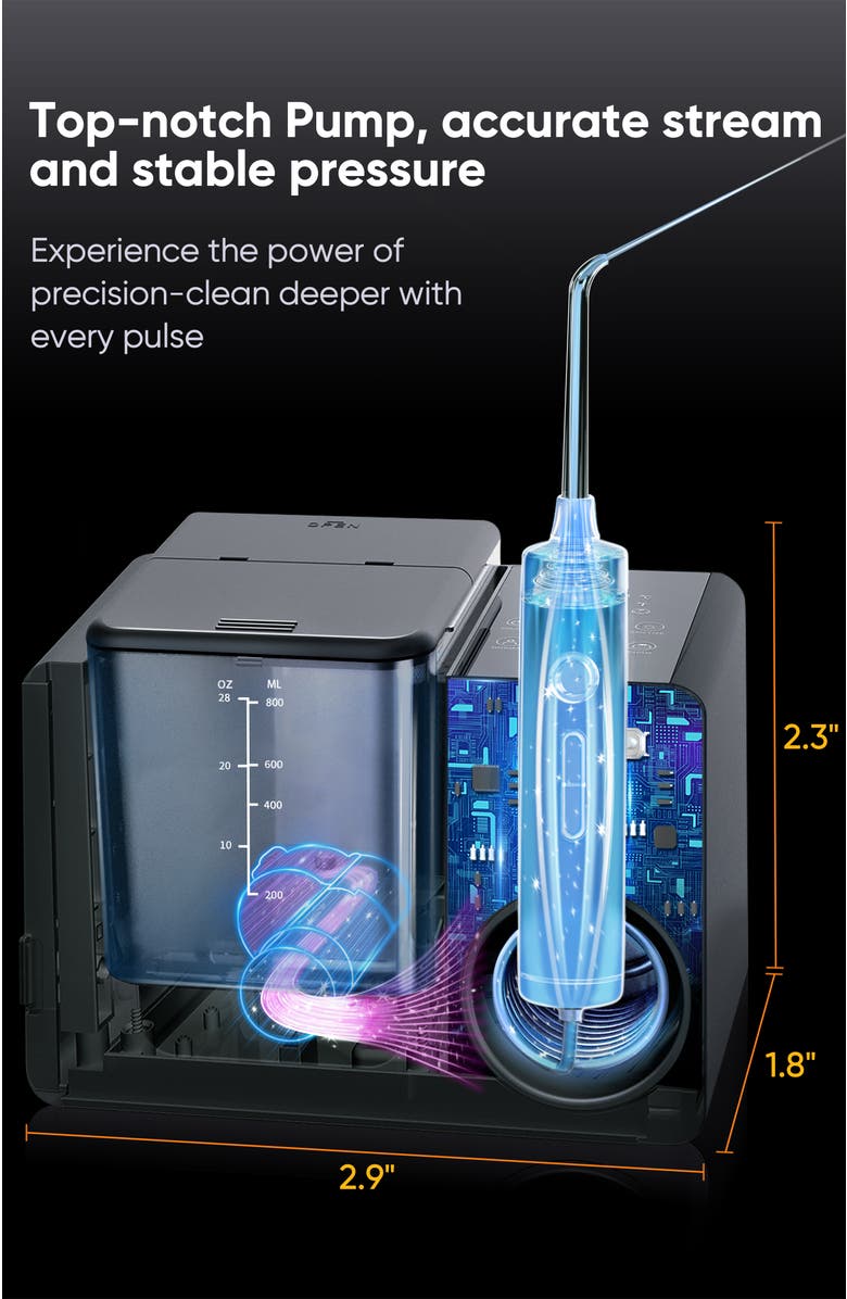 MySmile LP233 Pro UVC Countertop Water Flosser with DY156 Essential Electric Toothbrush Bundle, Alternate, color, Open Grey