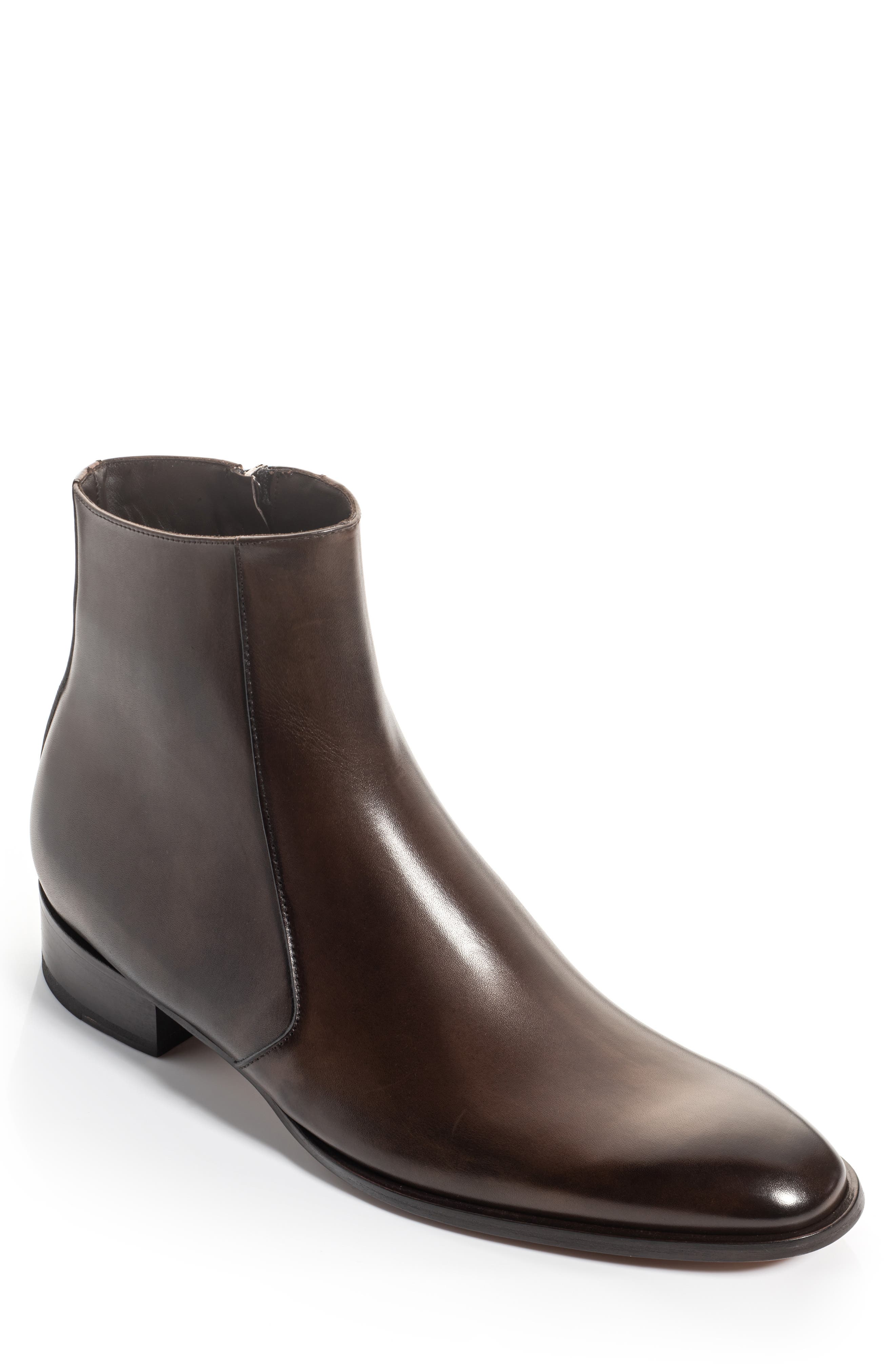 TO BOOT NEW YORK Wright Plain Toe Zip Boot, Main, color, Crust Caffe