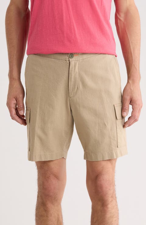Linen in Paradise Flat Front Cargo Shorts