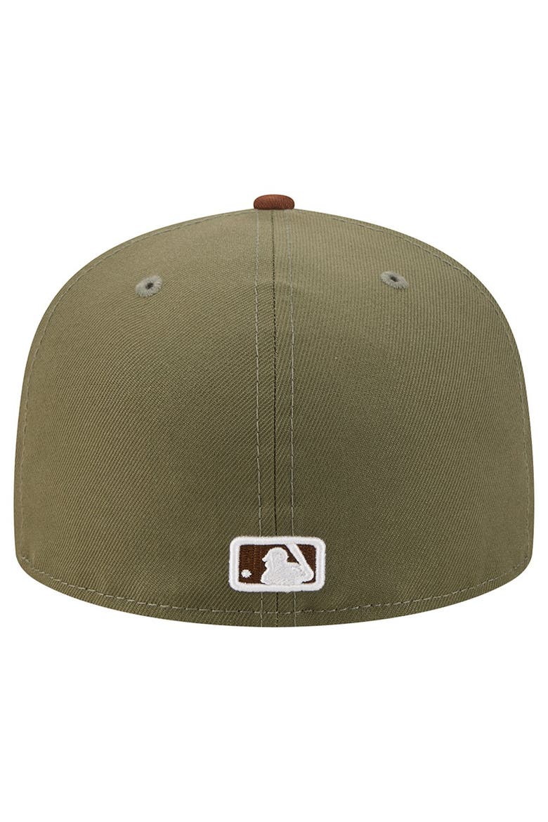 Men's New Era Olive/Brown Boston Red Sox Color Pack 59FIFTY Fitted Hat, Alternate, color, Olive