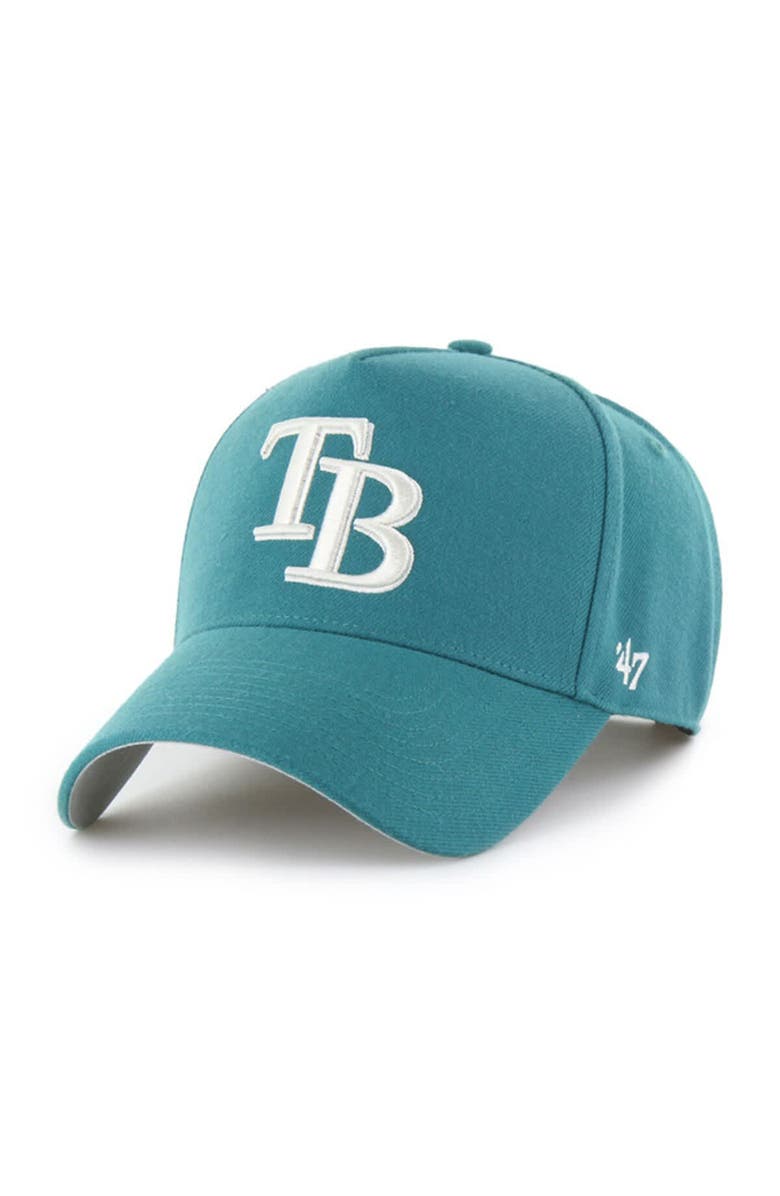 '47 Men's '47  Teal Tampa Bay Rays Ballpark Offside Adjustable Hat, Main, color, 