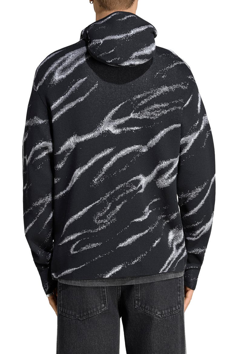 A6 Knit Hoodie, Alternate, color, BLACK/ GREY THREE