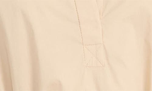 Luxely Tie Belt Midi Shirtdress In Irish Cream