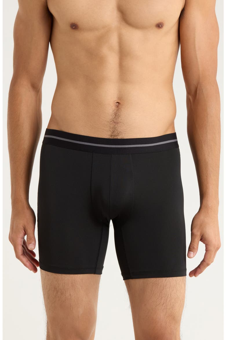 4-Pack Microfiber Boxer Briefs, Main, color, BLACK
