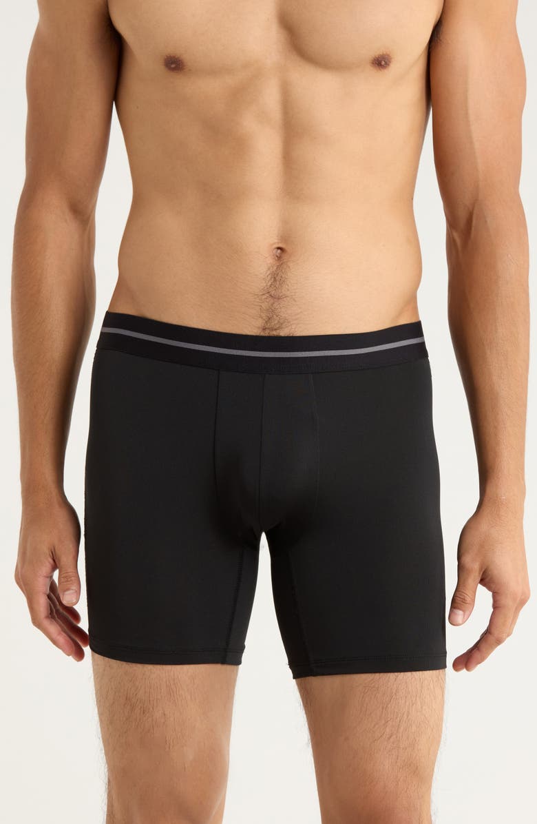 NORDSTROM RACK 4-Pack Microfiber Boxer Briefs, Main, color, Black