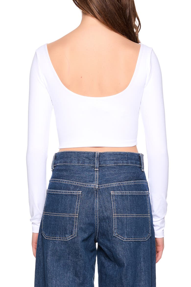 Scoop Back Crop Top, Alternate, color, SUGAR