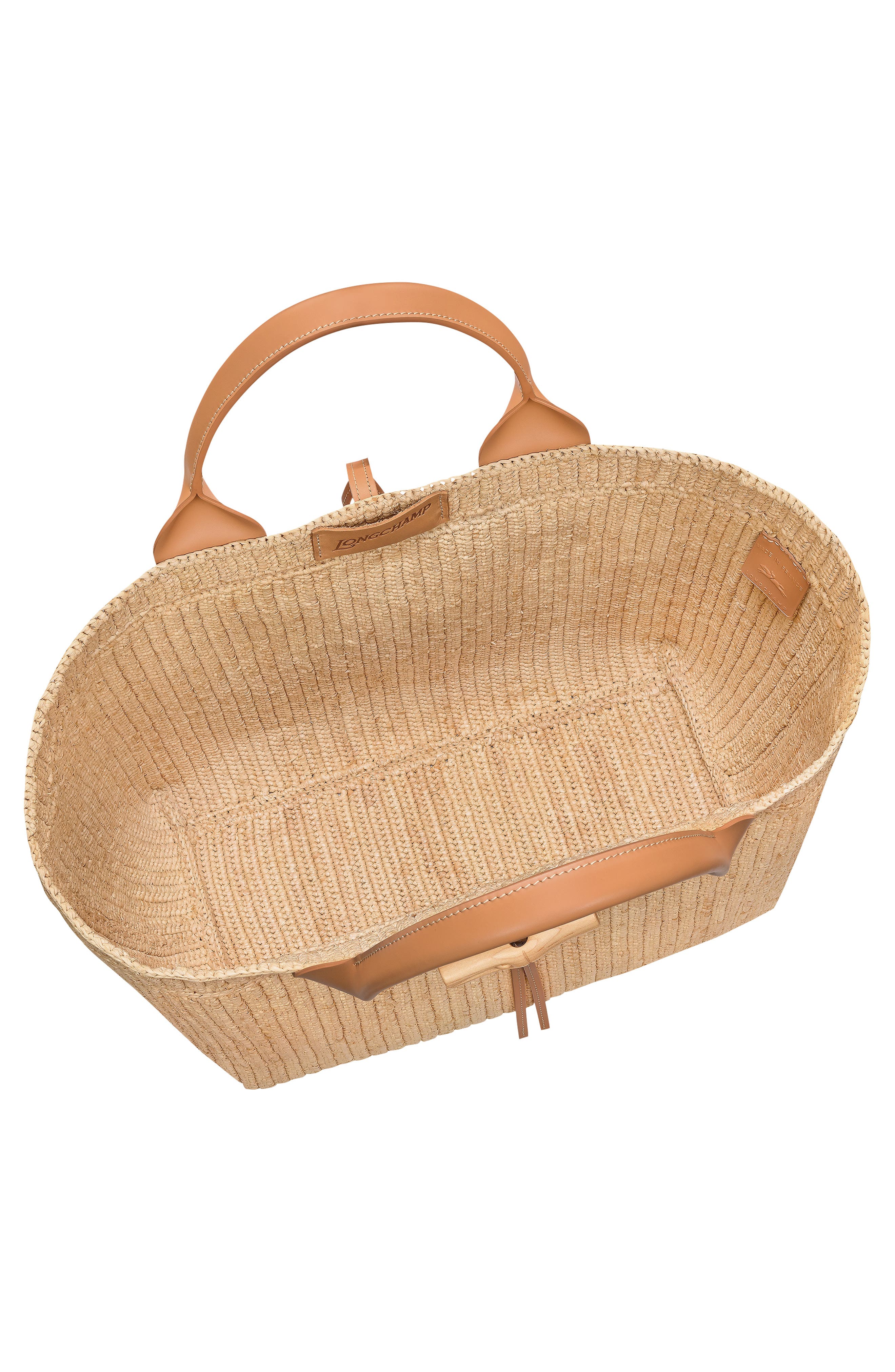 Longchamp Large Le Roseau Raffia Tote, Alternate, color, Vegetal